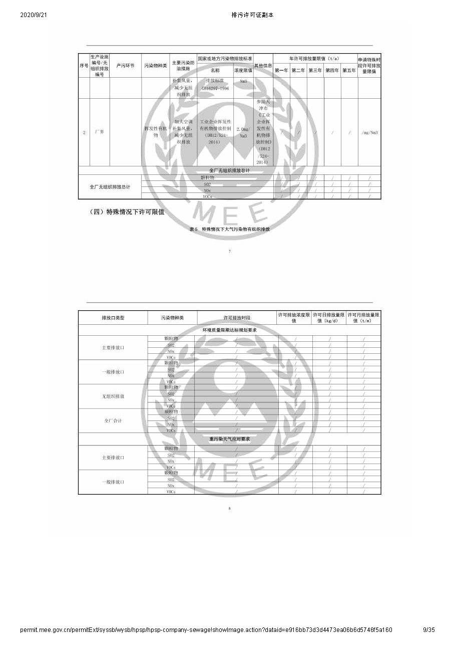 排污许可公示