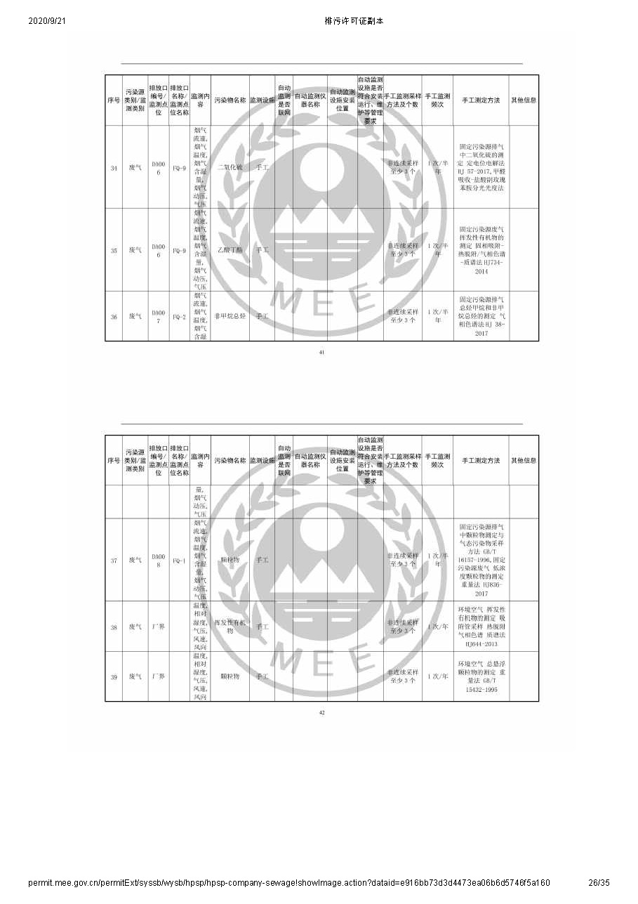 排污许可公示