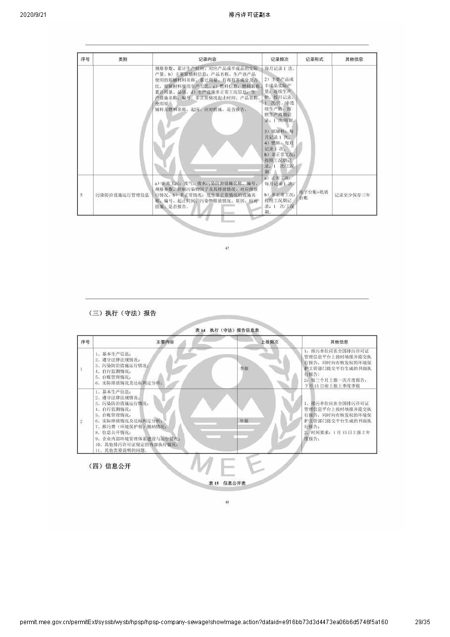 排污许可公示